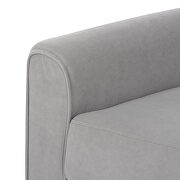 Ustyle gray linen upholstery accent armchair additional photo 5 of 7