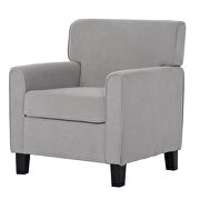 Ustyle gray linen upholstery accent armchair by La Spezia additional picture 8