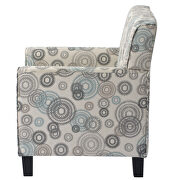 Ustyle flower linen upholstery accent armchair additional photo 2 of 6