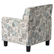 Ustyle flower linen upholstery accent armchair additional photo 4 of 6