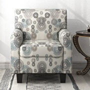 Ustyle flower linen upholstery accent armchair additional photo 5 of 6