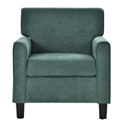 Ustyle green linen upholstery accent armchair additional photo 4 of 7