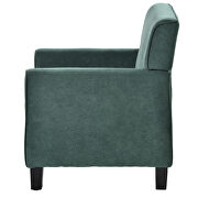 Ustyle green linen upholstery accent armchair by La Spezia additional picture 6