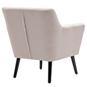 Beige upholstery accenting chair with pillow additional photo 4 of 11