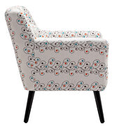 Beige/ blue flower upholstery accenting chair with pillow by La Spezia additional picture 11