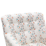 Beige/ blue flower upholstery accenting chair with pillow by La Spezia additional picture 9