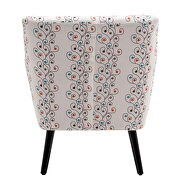 Beige/ blue flower upholstery accenting chair with pillow by La Spezia additional picture 10