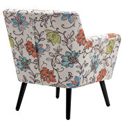 Flower upholstery accenting chair with pillow additional photo 2 of 11