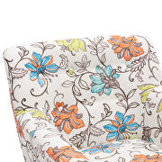 Flower upholstery accenting chair with pillow additional photo 3 of 11