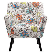 Flower upholstery accenting chair with pillow additional photo 5 of 11