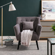 Gray upholstery accenting chair with pillow by La Spezia additional picture 11