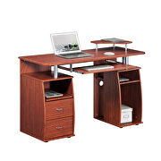 Techni mobili complete computer workstation desk with storage in mahogany by La Spezia additional picture 6