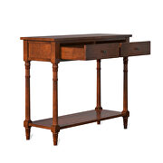 Cherry wood american solid wood sofa table additional photo 2 of 9