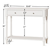 White wood american solid wood sofa table by La Spezia additional picture 8
