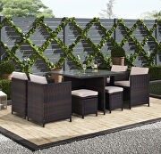 U style 9 piece rattan conversation patio dining set by La Spezia additional picture 8