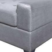 Antique gray suede sectional sofa with reversible chaise lounge by La Spezia additional picture 10