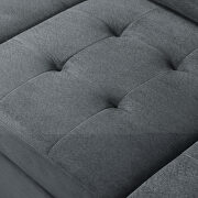 Gray suede sectional sofa with reversible chaise lounge by La Spezia additional picture 13