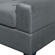 Gray suede sectional sofa with reversible chaise lounge by La Spezia additional picture 15