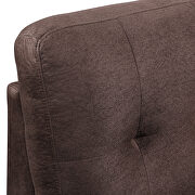 Brown suede sectional sofa with reversible chaise lounge additional photo 2 of 18