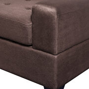 Brown suede sectional sofa with reversible chaise lounge additional photo 5 of 18