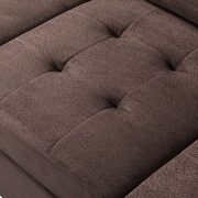 Brown suede sectional sofa with reversible chaise lounge by La Spezia additional picture 6