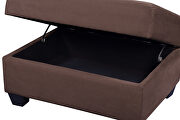 Brown suede sectional sofa with reversible chaise lounge by La Spezia additional picture 7