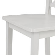 5-piece dining table set white solid wood table with 4 chairs additional photo 4 of 13
