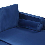 U-shape upholstered couch with modern elegant blue velvet sectional sofa by La Spezia additional picture 4
