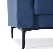 L-shape upholstered sofa bed with modern elegant blue microsuede fabric by La Spezia additional picture 12