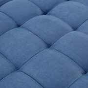 L-shape upholstered sofa bed with modern elegant blue microsuede fabric by La Spezia additional picture 18