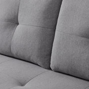 Gray linen sleeper sofa bed reversible sectional couch by La Spezia additional picture 7