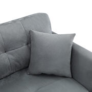 Sectional sofa with two pillows, u-shape upholstered couch with storage ottoman by La Spezia additional picture 11