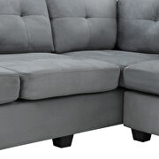 Sectional sofa with two pillows, u-shape upholstered couch with storage ottoman by La Spezia additional picture 8