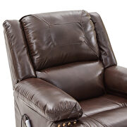 Brown pu power lift recliner chair with adjustable massage function by La Spezia additional picture 7