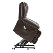 Brown pu power lift recliner chair with adjustable massage function by La Spezia additional picture 8