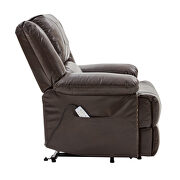 Brown pu power lift recliner chair with adjustable massage function by La Spezia additional picture 9