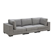 Gray modular sofa customizable and reconfigurable deep seating with removable ottoman by La Spezia additional picture 5