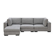 Gray modular sofa customizable and reconfigurable deep seating with removable ottoman by La Spezia additional picture 9