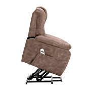 Brown pu upholstery power lift recliner chair with massage function by La Spezia additional picture 11