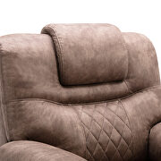 Brown pu upholstery power lift recliner chair with massage function by La Spezia additional picture 12