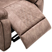 Brown pu upholstery power lift recliner chair with massage function by La Spezia additional picture 14