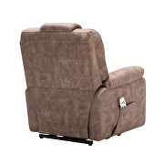 Brown pu upholstery power lift recliner chair with massage function by La Spezia additional picture 15