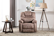 Brown pu upholstery power lift recliner chair with massage function by La Spezia additional picture 4
