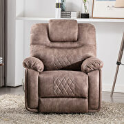 Brown pu upholstery power lift recliner chair with massage function by La Spezia additional picture 6