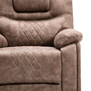 Brown pu upholstery power lift recliner chair with massage function by La Spezia additional picture 9