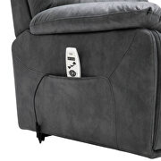 Gray pu power lift recliner chair with massage function by La Spezia additional picture 14