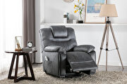 Gray pu power lift recliner chair with massage function by La Spezia additional picture 5