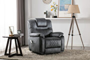 Gray pu power lift recliner chair with massage function by La Spezia additional picture 6