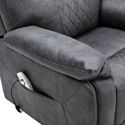 Gray pu power lift recliner chair with massage function by La Spezia additional picture 7