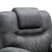Gray pu power lift recliner chair with massage function by La Spezia additional picture 9
